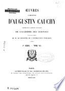 Ouvres complètes d'Augustin Cauchy
