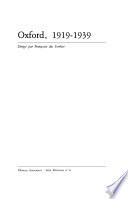 Oxford 1919-1939