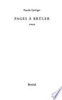 Pages à brûler
