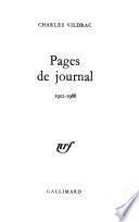 Pages de journal, 1922-1966