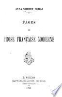 Pages de prose française moderne