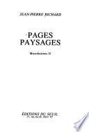Pages, paysages
