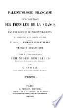 Paléontologie française, ou Description des fossiles de la France