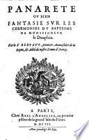 Panarete ou bien Fantasie sur les ceremonies du baptesme de Monseigneur le Dauphin