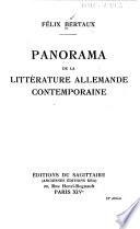 Panorama de la littérature allemande contemporaine