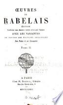 Pantagruel (Cont.) Oeuvres diverses
