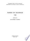 Papers on Grammar