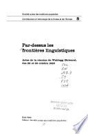 Par-dessus les frontières linguistiques