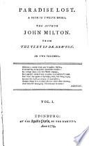 Paradise lost, a poem in twelve books