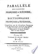 Parallèle des langues françoise&suédoise