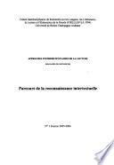 Parcours de la reconnaissance intertextuelle
