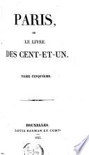 Paris, ou le livre des cent-et-un