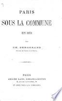 Paris sous la commune en 1871