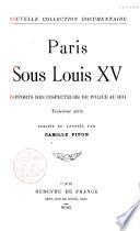 Paris sous Louis XV