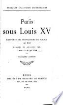 Paris sous Louis XV