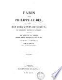 Paris sous Philippe-le-bel, d'après des documents originaux ... contenant le rôle de la taille ... 1292, publ. par H. Géraud