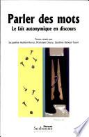 Parler des mots