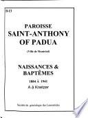 Paroisse Saint-Anthony of Padua, ville de Montréal