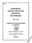 Paroisse Saint-Louis de France, Terrebonne, 1800-1869: A à Defoy