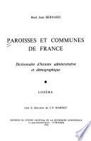 Paroisses et communes de France: Lozère
