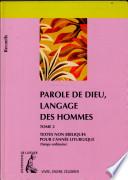 Parole de Dieu, langage des hommes