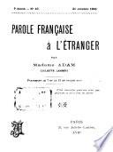 Parole française à l'étranger