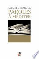 Paroles à méditer