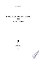 Paroles de sagesse au Burundi