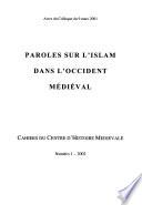Paroles sur l'islam dans l'occident médiéval