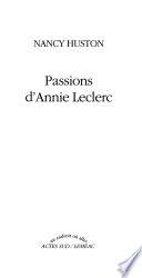 Passions d'Annie Leclerc
