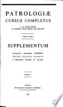 Patrologiae Latinae supplementum