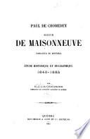 Paul de Chomedey, sieur de Maisonneuve, fondateur de Montréal
