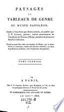 Paysages et tableaux de genre du Musee Napoleon
