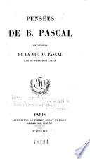 Pensées de B. Pascal