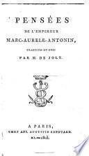 Pensées de l'empereur Marc-Aurele-Antonin