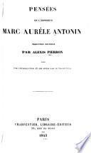 Pensées de l'empereur Marc Aurèle Antonin