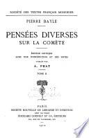 ... Pensées diverses sur la comète