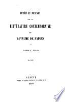 Pensees et souvenirs sur la litterature contemporaine du Royaume de Naples par Pierre C. Ulloa