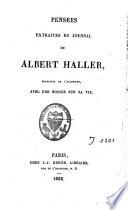 Pensées extraites du journal de Albert de Haller