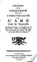 Pensées sur l'éxistence et de l'immaterialité de l'ame