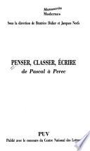 Penser, classer, écrire