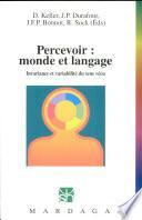Percevoir: monde et langage