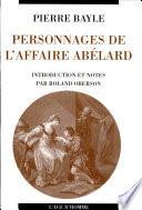 Personnages de l'affaire Abélard et considérations sur les obscénités