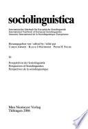 Perspektiven der Soziolinguistik