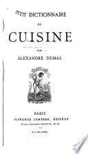 Petit dictionnaire de cuisine
