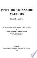 Petit dictionnaire vaudois (françois-patois) tiré des œuvres de Jules Cordey (Marc à Louis)