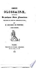 Petit glossaire, traduction de quelques mots financiers