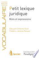 Petit lexique juridique