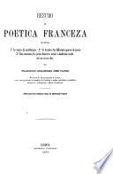 Petit traité de poétique française, renfermant 1. Les régles de la versification.--2