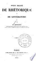 Petit traité de rhétorique et de littérature